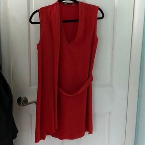 Maje dress with drape and belt detail size S